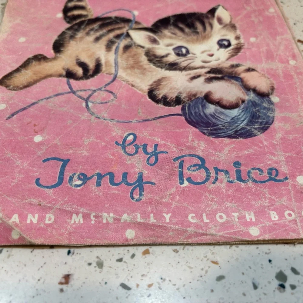 Vintage 1940s CLOTH Baby Animals Children’s Book by Tony‎ Brice